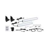 LED onderbouwverlichtingsset met afstandsbediening, wit licht, inclusief beugels en adapter voor veelzijdige verlichting