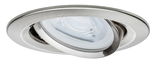 Round brushed stainless steel recessed spotlight with adjustable LED for versatile lighting
