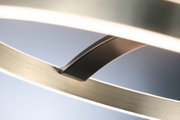 Modern LED ceiling light with brushed aluminium and black accent for stylish living room lighting