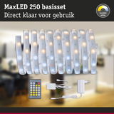 MaxLED 250 LED-strip set met afstandsbediening en adapter, instelbaar wit licht