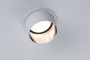 White metal recessed spotlight with adjustable head for modern indoor lighting solutions