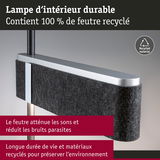 Lampe d’intérieur moderne en feutre noir 100 % recyclé pour un éclairage durable et silencieux