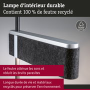 Lampe d’intérieur durable en feutre noir 100 % recyclé, atténue les bruits et protège l’environnement