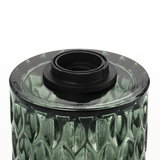 Green textured glass with black plastic ring for lamp holder, lighting accessory