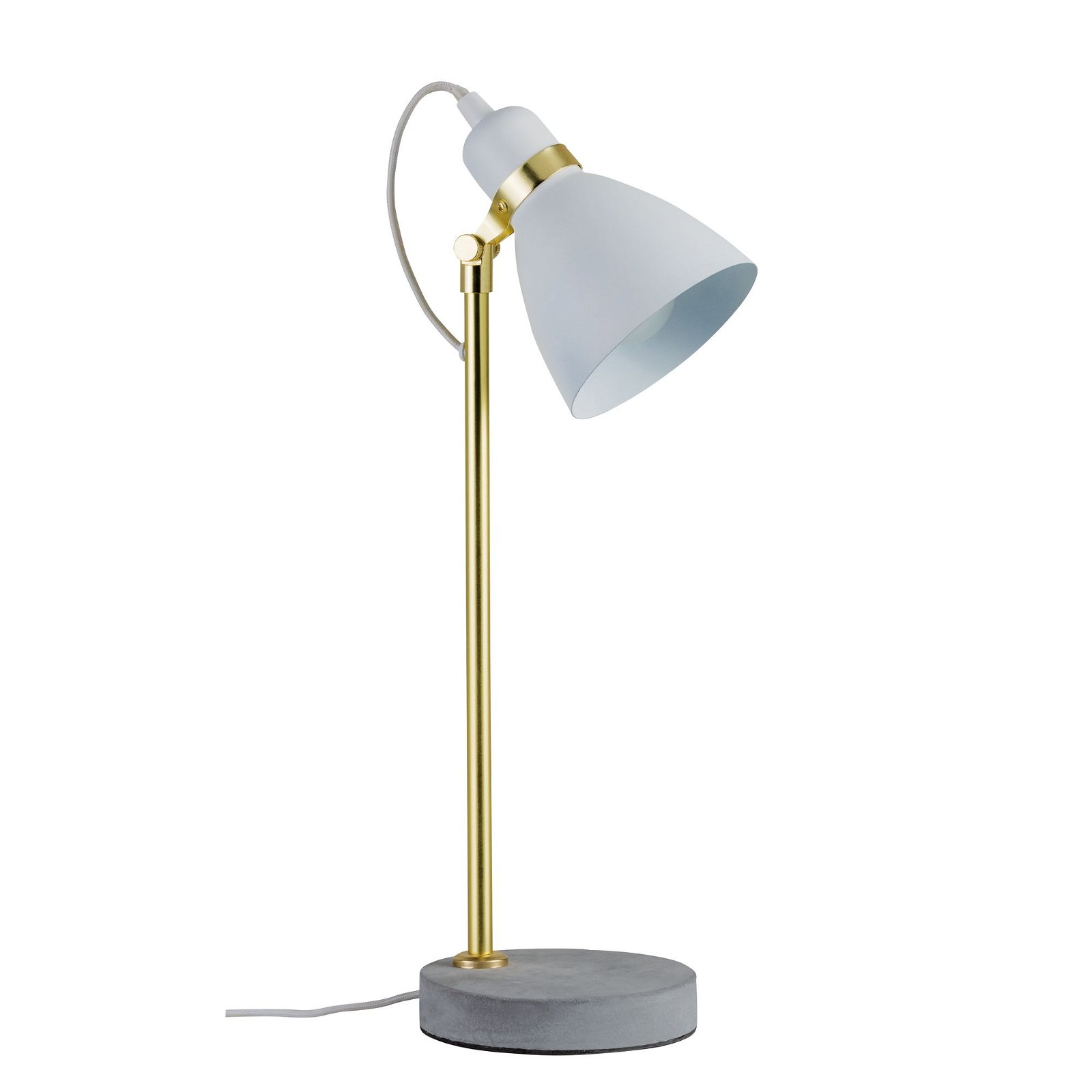 Neordic Table luminaire Orm E27 max. 20W Matt white/Gold matt/Grey Metal/Concrete