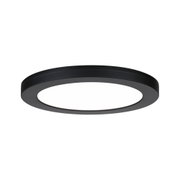 Rundes LED-Deckenlicht mit schwarzem Aluminiumrahmen und weißem Diffusor für moderne Raumbeleuchtung
