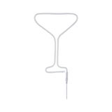 Lumière LED néon blanche en forme de verre à cocktail en matériau flexible pour décoration moderne