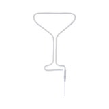 Lumière LED néon blanche en forme de verre à cocktail en matériau flexible pour décoration moderne