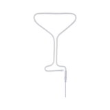 Lumière LED néon blanche en forme de verre à cocktail en matériau flexible pour décoration moderne