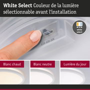 Sélecteur de couleur blanche avec trois tons blancs pour lampe LED au plafond
