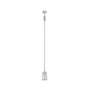 Modern silver metal pendant light with slim design for stylish indoor lighting solutions