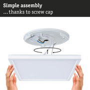 White LED ceiling light with simple screw cap for easy installation and energy-efficient lighting