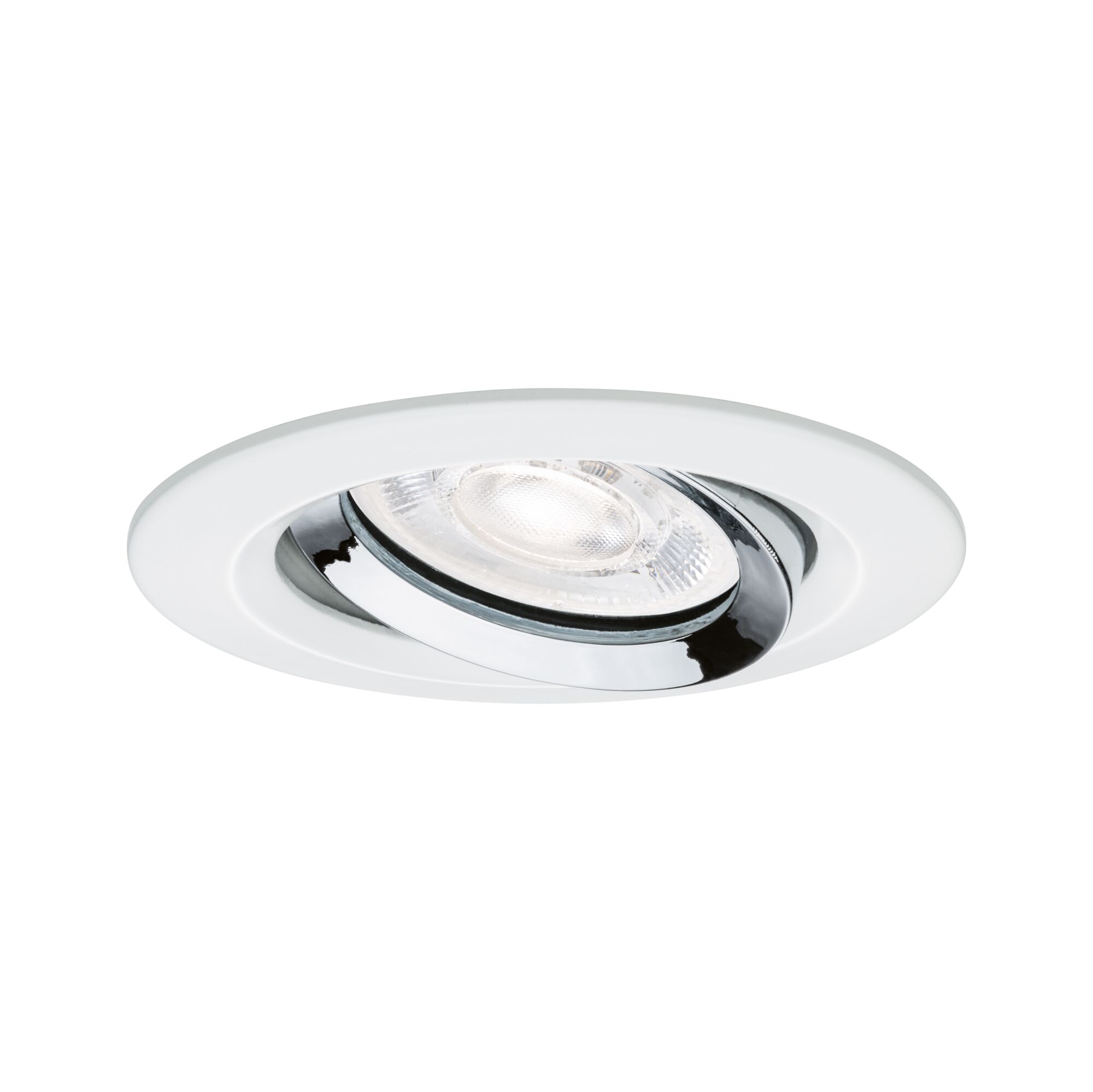 LED Einbauleuchte Nova Plus GU10 Flat IP65 93mm 4,9W 550lm 230V dimmbar 4000K Weiß matt/Chrom LED Einbauleuchte Nova Plus GU10 Flat IP65 93mm 4,9W 550lm 230V dimmbar 4000K Weiß matt/Chrom