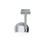 Moderner LED-Spot aus Chrom mit weißem Glas für flexible Innenbeleuchtung im Wohnbereich
