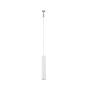 Moderner weißer LED-Pendelleuchte aus Metall mit schlankem Design für Wohnräume