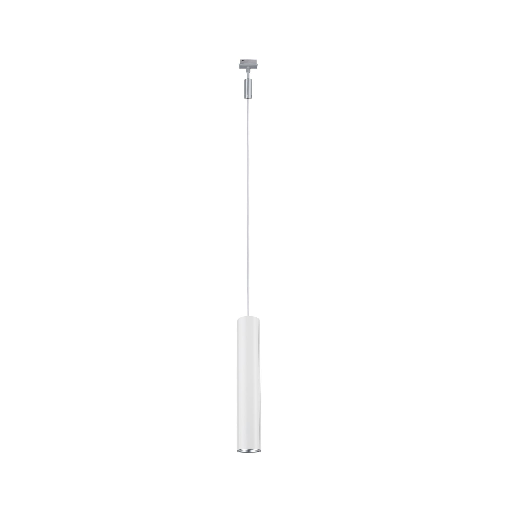 Moderner weißer LED-Pendelleuchte aus Metall mit schlankem Design für Wohnräume