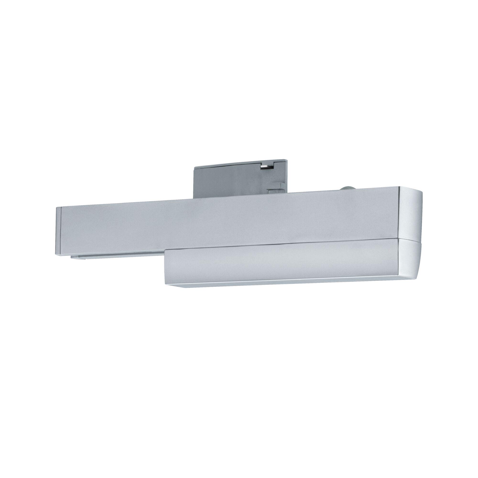 Moderne LED-væglampe i sølvfarvet aluminium med slankt design til indendørs belysning
