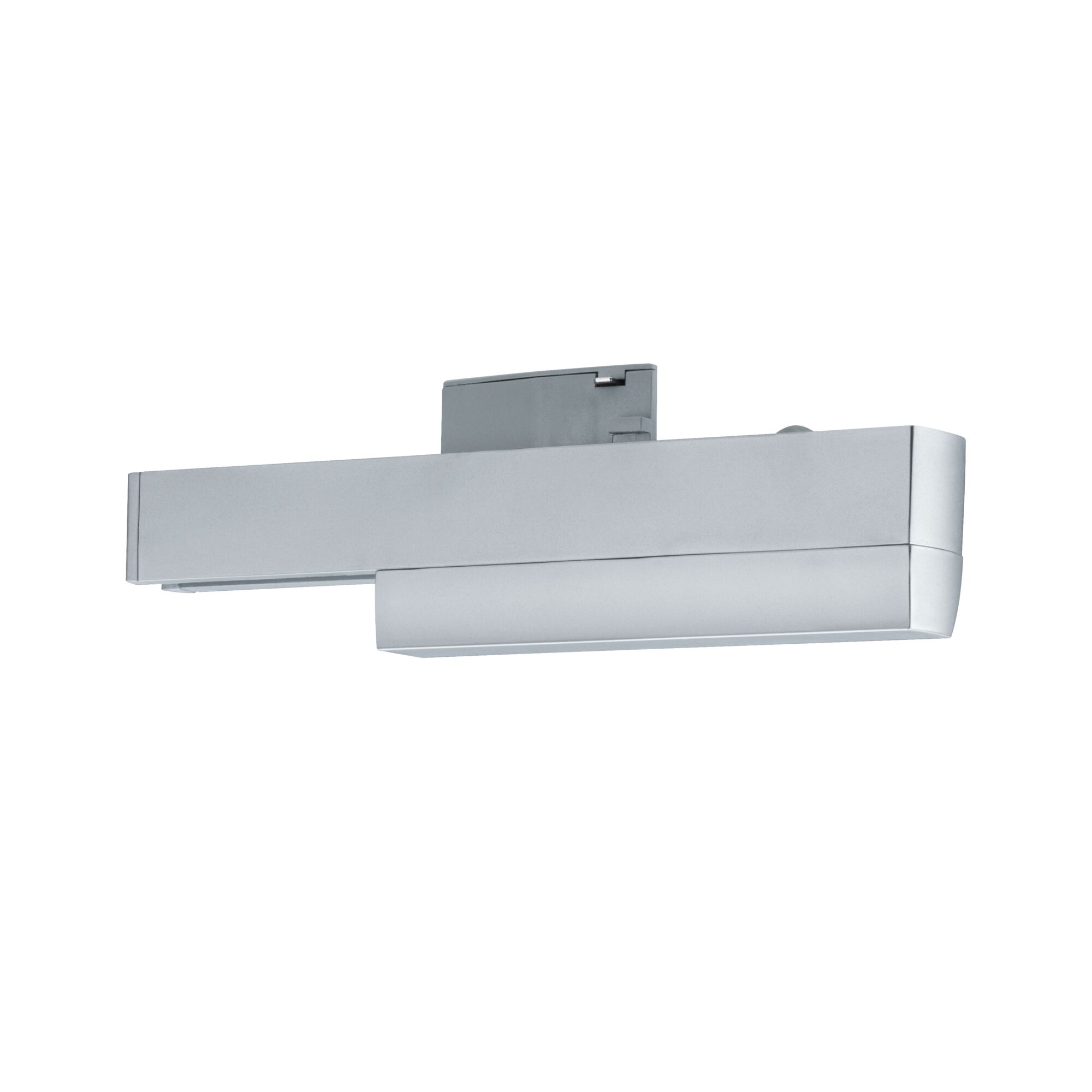 Moderne LED-Wandleuchte aus silbernem Aluminium mit klarer Linienführung für Innenbeleuchtung