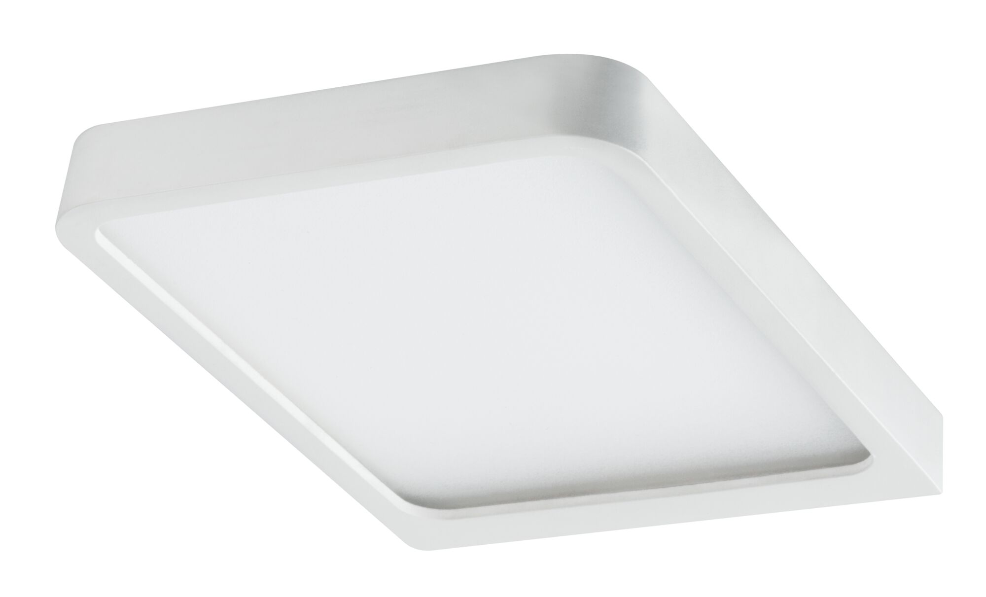 Square white LED ceiling light made of plastic for modern room lighting
