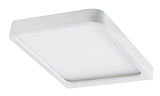Square white LED ceiling light made of plastic for modern room lighting