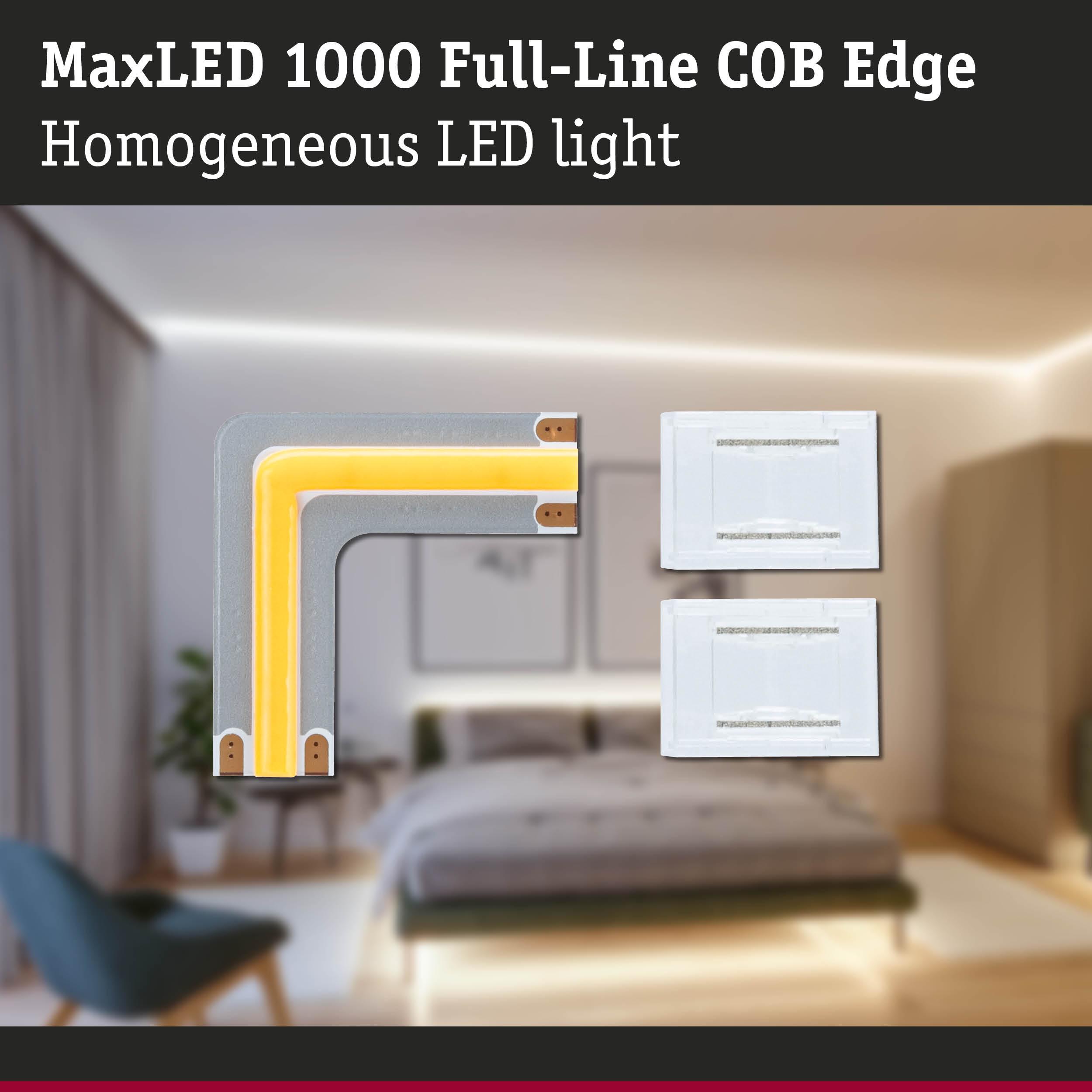 MaxLED 1000 Full-Line COB Edge LED corner module with homogeneous light for modern room lighting