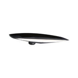 Lampe solaire noire plate et ronde avec LED intégrée pour éclairage extérieur de jardin