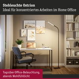 Stehleuchte Ostrion in Schwarz mit flexiblem Arm für konzentriertes Arbeiten im Home Office