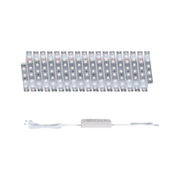 Flexibler LED-Lichtstreifen mit Netzteil in Weiß für moderne Innenbeleuchtung und Dekoration