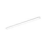 Slim white LED ceiling light made of plastic for modern indoor lighting