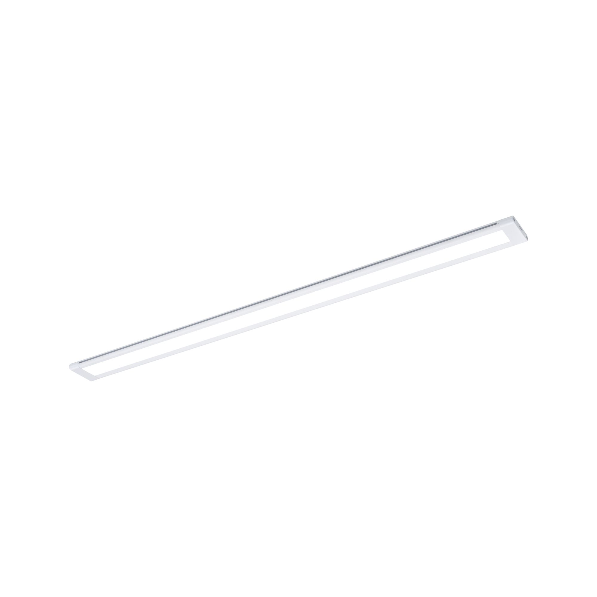 Slim white LED ceiling light made of plastic for modern indoor lighting