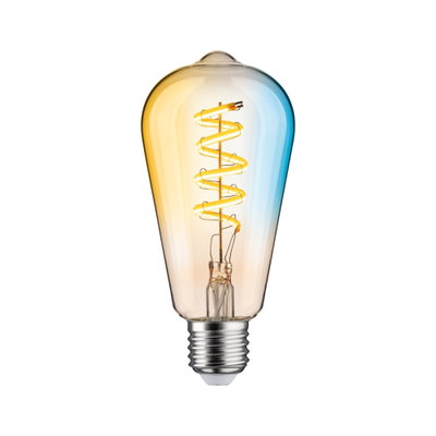 Ampoule LED vintage avec filament en spirale et verre transparent pour éclairage décoratif