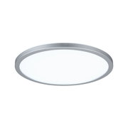 Rundes LED-Deckenlicht mit silbernem Aluminiumrahmen und weißem Diffusor für moderne Raumbeleuchtung