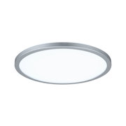 Rundes LED-Deckenlicht mit silbernem Aluminiumrahmen und weißem Diffusor für moderne Raumbeleuchtung