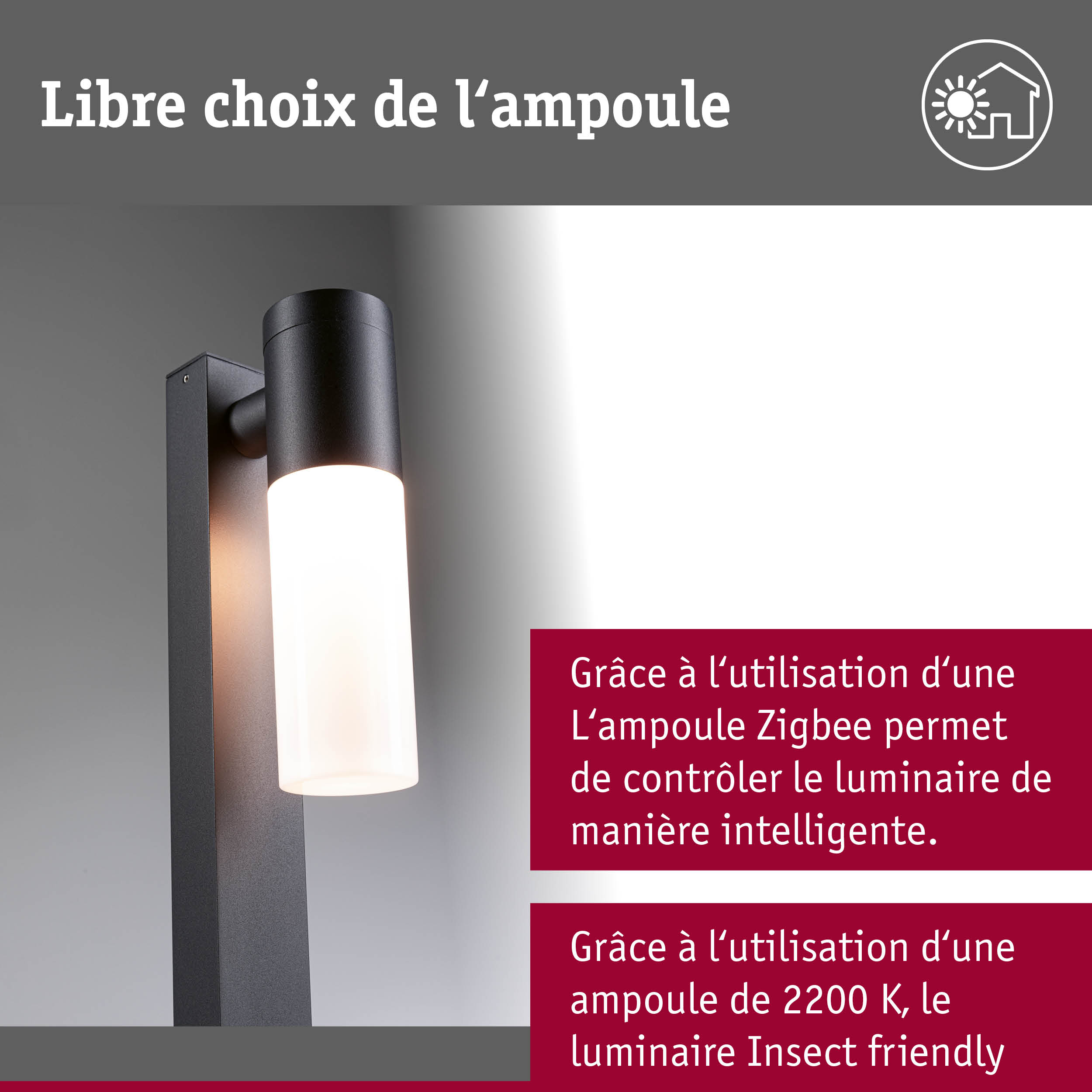 Applique murale extérieure noire en métal avec verre blanc, éclairage LED moderne pour extérieur