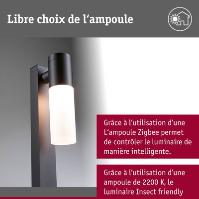 Applique murale extérieure noire en métal avec verre blanc, éclairage LED moderne pour extérieur