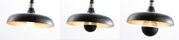 Moderne schwarze Metall-Hängeleuchte mit goldfarbenem Innenraum und dimmbarer LED-Glühbirne