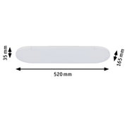 White LED ceiling light with rounded edges measuring 520x165x35 mm for modern lighting solutions