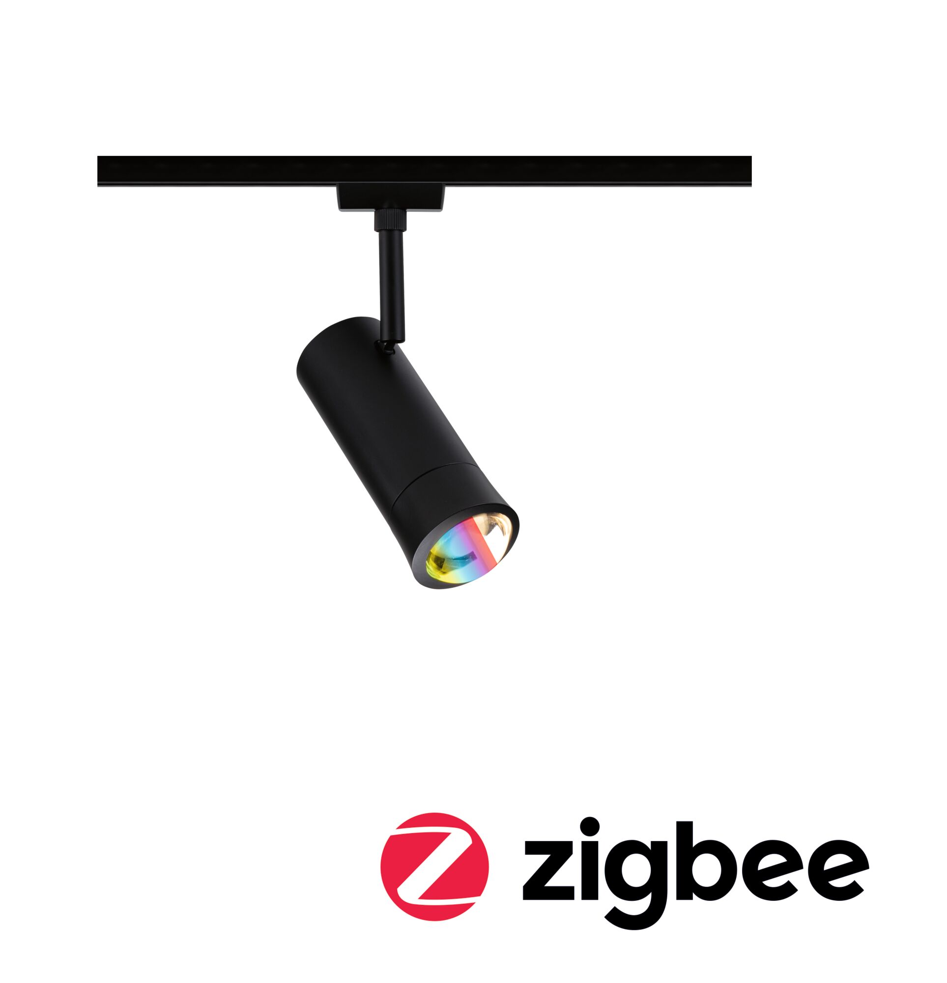 URail Reflektor Smart Home Zigbee 3.0 Tarie RGBW 230lm 4,5W RGBW+ ściemnialny 230V Czarny matowy