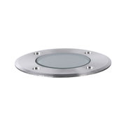 Round stainless steel recessed spotlight with glass cover and screws for modern LED lighting
