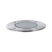Ronde inbouwspot van roestvrij staal met glazen afdekking en schroeven voor moderne LED-verlichting