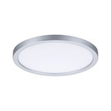 Rundes LED-Deckenlicht mit silbernem Aluminiumrahmen und weißem Diffusor für moderne Raumbeleuchtung