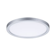Rundes LED-Deckenlicht mit silbernem Aluminiumrahmen und weißem Diffusor für moderne Raumbeleuchtung