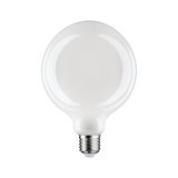 Runde weiße LED-Glühbirne mit E27-Fassung aus Glas für energiesparende Beleuchtung