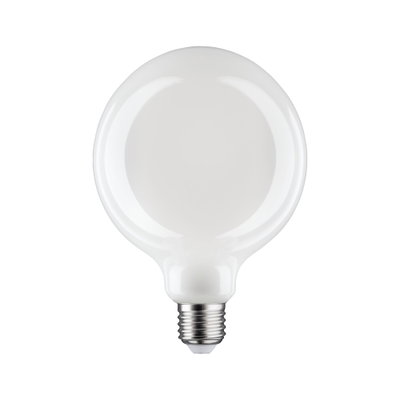 Runde weiße LED-Glühbirne mit E27-Fassung aus Glas für energiesparende Beleuchtung