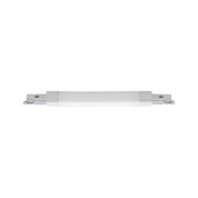 White LED tube light with metal end caps, energy-efficient indoor lighting solution