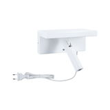 Witte LED-wandlamp met verstelbare spot en stekkersnoer voor flexibele verlichting