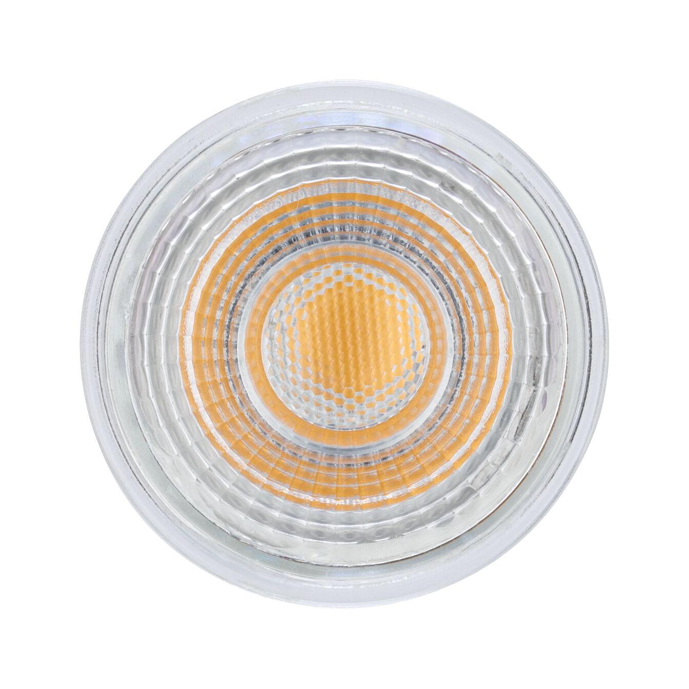 Lampe LED ronde avec verre transparent et source lumineuse orange pour éclairage économique