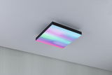 Square ceiling light with black frame and multicolor LED for modern ambient lighting in rooms