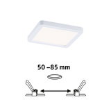 Wit vierkant LED-plafondpaneel met verstelbare afstand van 50 tot 85 mm voor moderne verlichting