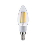 Ampoule LED bougie avec verre transparent et culot E14 pour éclairage économique